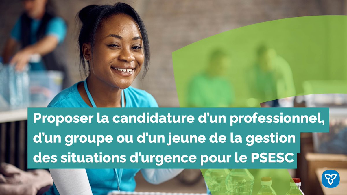 La période des mises en candidature pour le prix pour service exemplaire en sécurité civile (PSESC) 2024‑2025 est maintenant ouverte! [1/2]