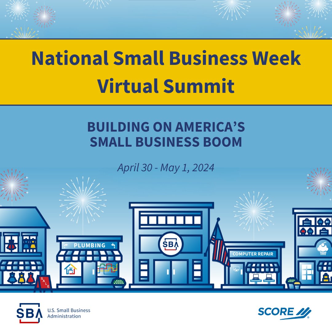 REMINDER: Learn new business strategies, meet other business owners and chat with industry experts during the National #SmallBusinessWeek Virtual Summit, April 30-May 1.

Learn more: bit.ly/4921qRc