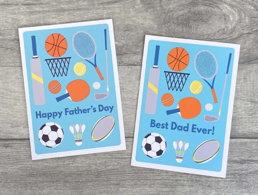 For the organised among you this sporty Father's Day card is now listed in my Etsy shop. You can personalise the message just for him! buff.ly/3VQU1B3 #womaninbizhour #inbizhour #Fathersday