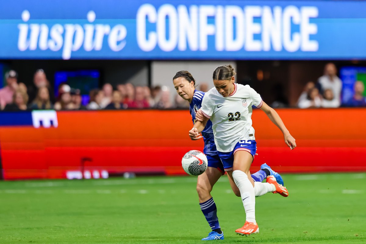 USA advances to the finals during the 2024 SheBelievesCup Quarterfinals at Mercedes-Benz Stadium in Atlanta,Georgia on Saturday April 6,2024. (Photos by Asher Greene/Sports Press Photo)