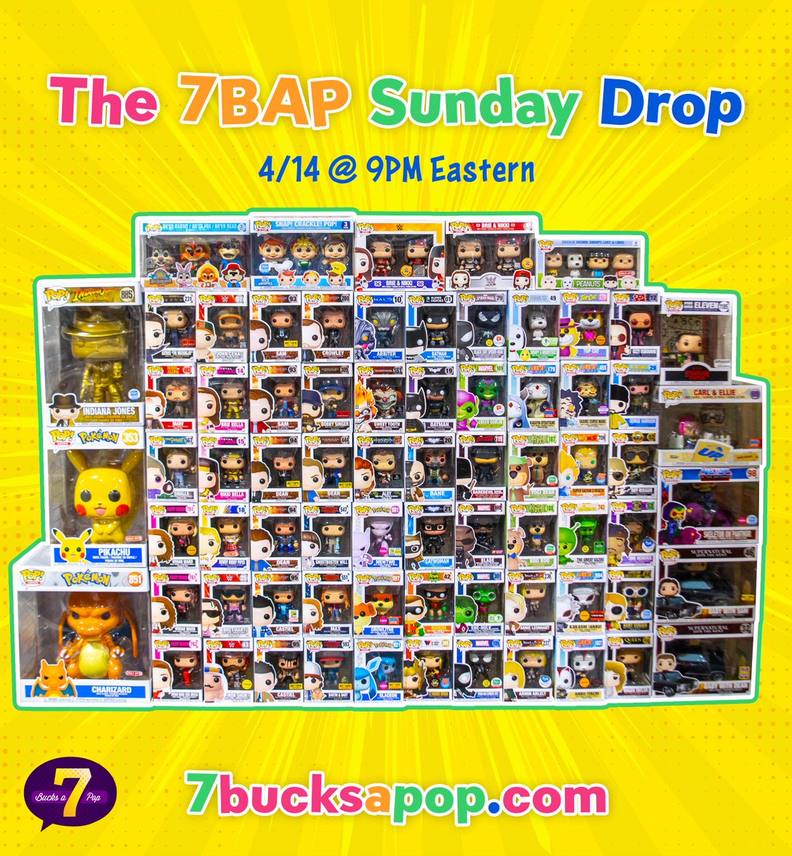 It's the end of the weekend, but not until the Sunday Pop Drop makes it's presence known. Take a break with us at 9pm Eastern as we drop some amazing grails and more! 7bucksapop.com/collections/ne… #7bucksapop #funkopop #7bap #funko #SundayPopDrop