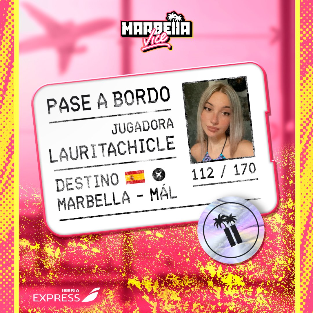 Dadle amor a esta chica que lo va a hacer increíble en Marbella!!😈 Bienvenida, LauritaChicle 👀 @LauritaChicle (112/170) #MarbellaVice🌴