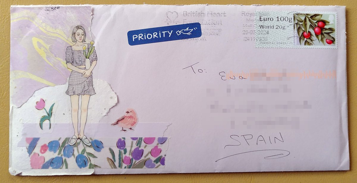 Beautiful spring envelopes!
mailadventures.blogspot.com/2024/04/pink-s…

#snailmail #mailart