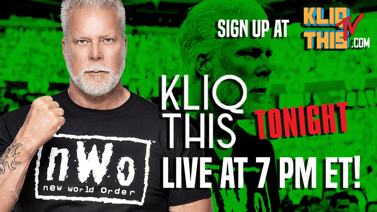 TONIGHT! Join @RealKevinNash and @KayfabeSean for the LIVE recording of Monday's episode! Join the #ElevenSoftClub, ask a question, get in on the notorious pre-show and more! Sign up at KliqThisTV.com 📺