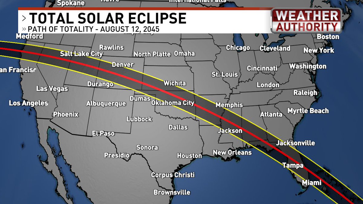 When are the next Total Solar Eclipses? For the Carolinas, not until 2078 when the path of totality is right over our area. For the U.S. it's 2044 when the path of totality only passes over Montana and North Dakota then eventually into Canada. 2045 will be a much bigger deal