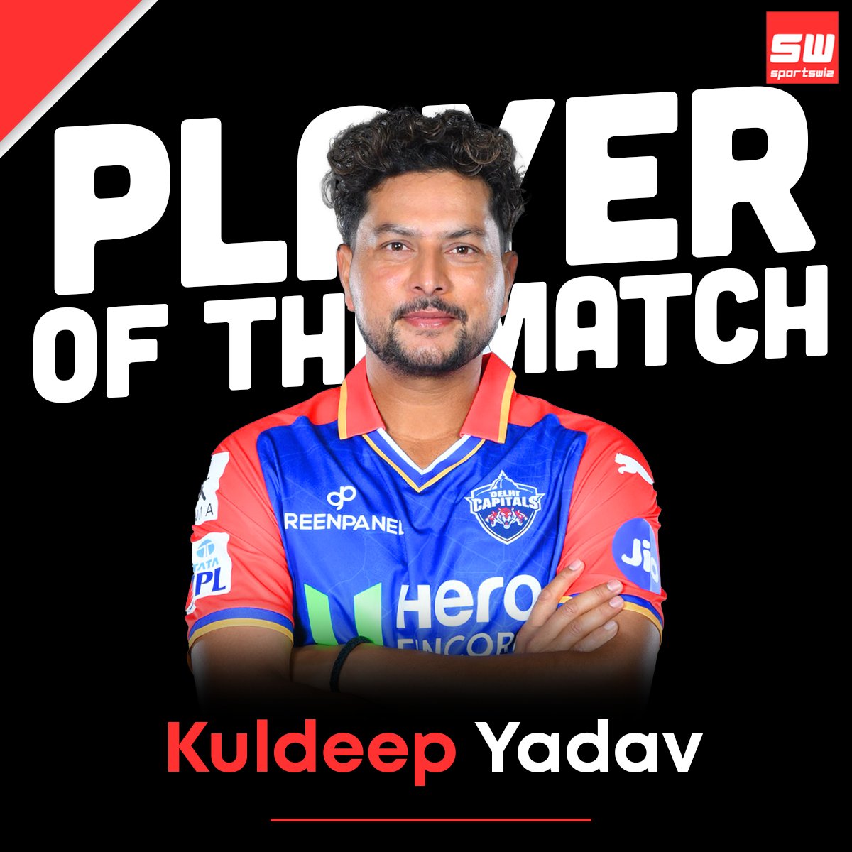 mysportswiz's tweet photo. Player Of The Match #KuldeepYadav Power Delhi Capitals to big win over Lucknow Super Giants.

#SRHvsRCB #GermanShepherd  #KrunalPandya #MMarsh #RishabhPant #LucknowSuperGiants  #AyushBadoni #T20WorldCup2024 #DavidWarner https://t.co/oSFVdvvsDx