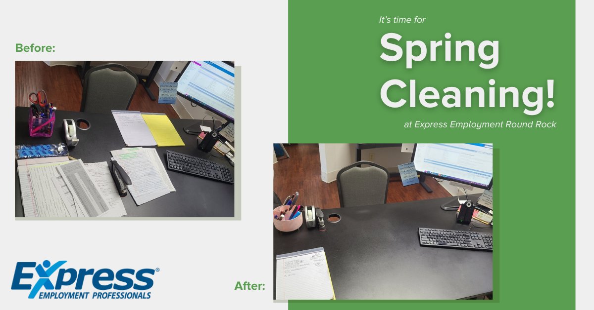 Desk Detox Day Part 2!

#ExpressPros #SpringCleaning