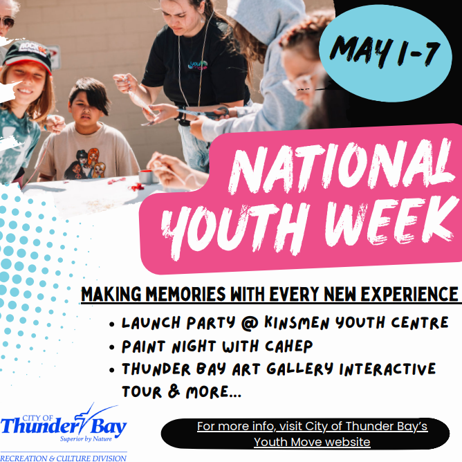 The City is thrilled to host youth events in celebration of National Youth Week from May 1 to May 7. The Recreation and Culture Division arranged free and fun events for youth, 10–24, throughout the week. Registration opens April 15. Read more: bit.ly/3Q21uJT