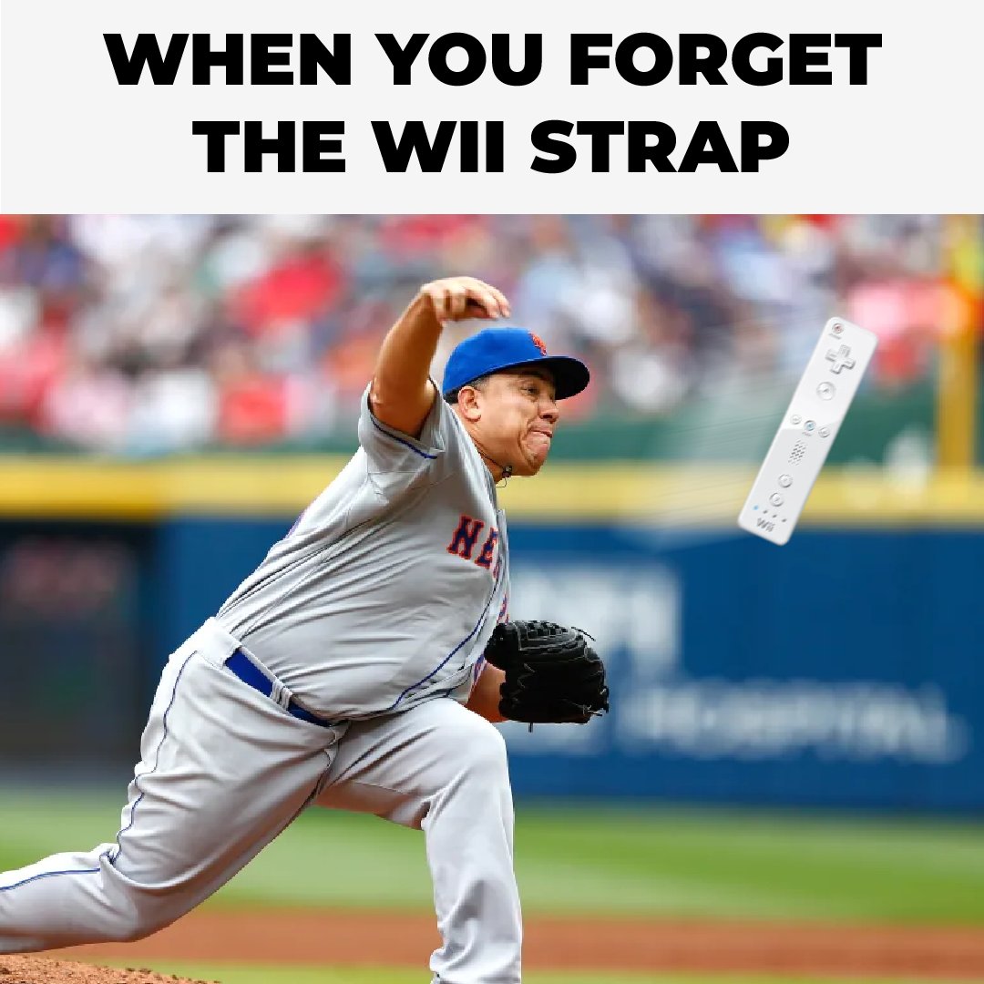 When you forget the Wii strap! 😂 . . . #wii #nintendo #mlb #baseball #meme #nostalgia #2000s #y2k #retro #wiisports #nintendowii #2000skids #2010s #childhoodmemories