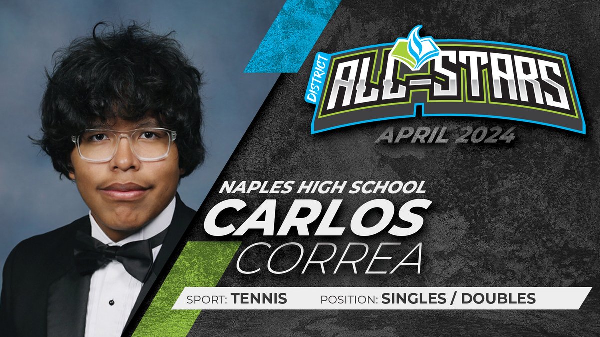 Carlos Correa is a senior team captain on the @NaplesHS boys varsity tennis team. He plays #1 singles and #1 doubles for the Golden Eagles, leading his team to a 10-3 record so far this season. Read his full story by visiting: collierschools.com/districtallsta…. #CCPSProud