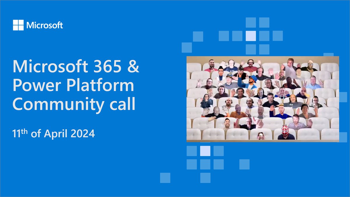 💾 Recording of the #Microsoft365dev & #PowerPlatform call 11th of April - The latest updates - Focus this time on #MicrosoftViva, #Copilot for Microsoft 365 & #CopilotStudio - Presented by @Lesley_wolan, @mjimison & @fiddi ...and more 🚀 Watch 📺 → msft.it/6018c7MUm