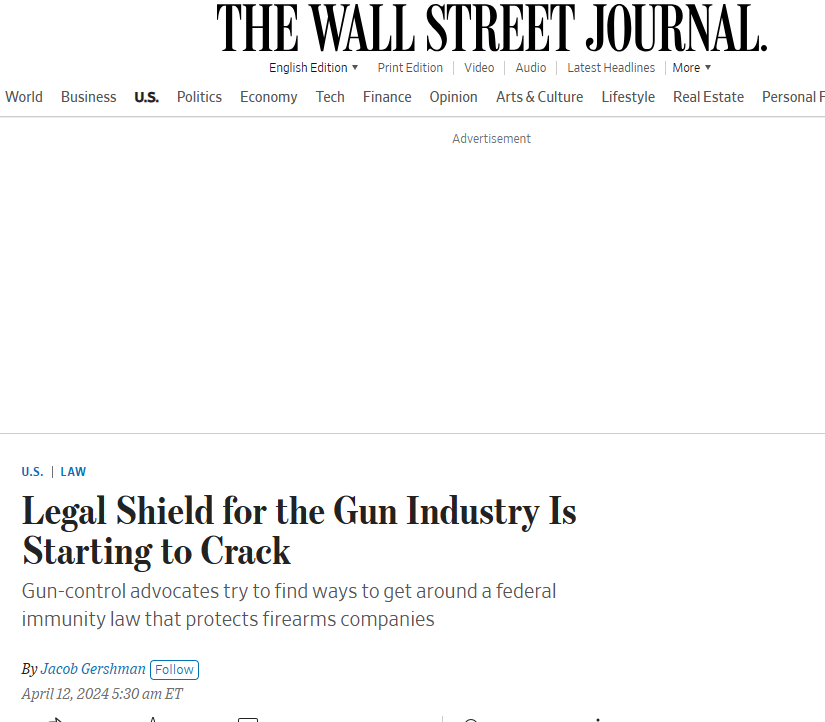 I was the only family from Parkland to attempt to sue the gun manufacturer. However, the federal shield made it impossible to get through. These cracks matter. I firmly believe this legal accountability is the most important thing we can do to change the reality of gun…