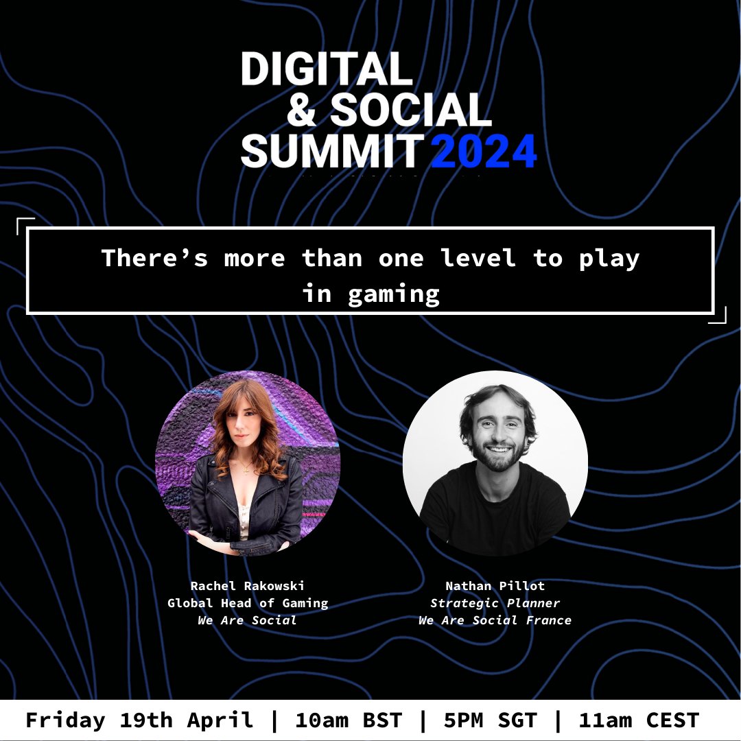 Make sure to tune in on Friday 19th April for the final event of our Digital & Social Summit, 'There's more than one level to play in gaming'. Sign up here: linkedin.com/events/7176255…