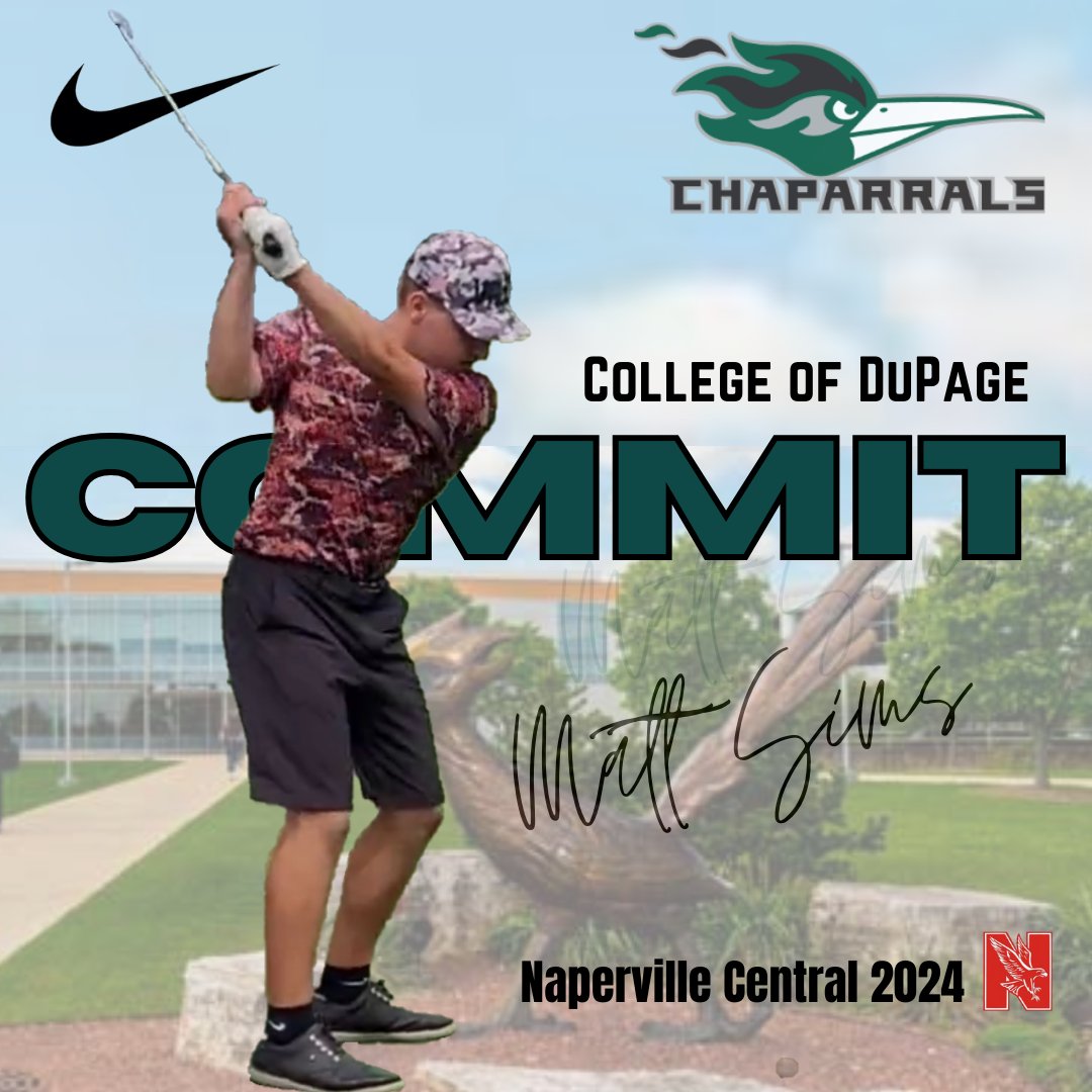 dupage_golf's tweet image. COMMIT ALERT!  Matt Sims, 2024 Naperville Central!  3-time Sectional Qualifier!  Welcome to the #birdgang Matt! #collegegolf #2024graduate @AthleticsCod @NJCAA @NJCAAGolf @NCHSRedhawks @nchsboysgolf