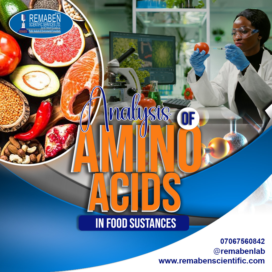 Amino acid analysis in food substances is essential for evaluating their nutritional quality, assessing dietary adequacy, and ensuring consumer health.

#remaben #Food  #nutrition  #Health  #remabenlab #Analysis #Aminoacids