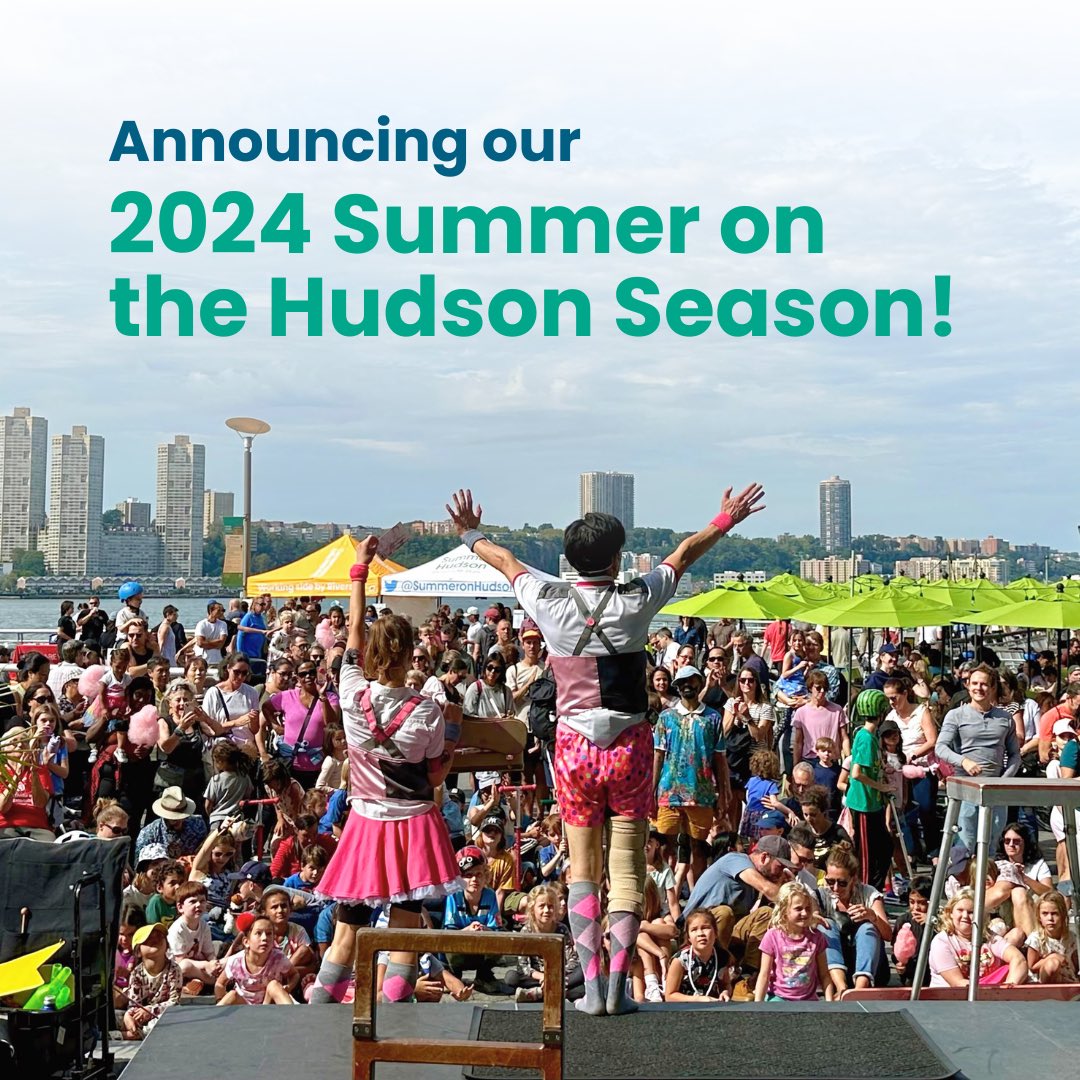 @SummerOnHudson, Riverside Park Conservancy and @NYCParks’ free outdoor arts and culture festival, is back for 2024 with more offerings than ever before! 🎉 Read our full announcement and learn more about what’s new for Summer on the Hudson: riversideparknyc.org/soh-2024/