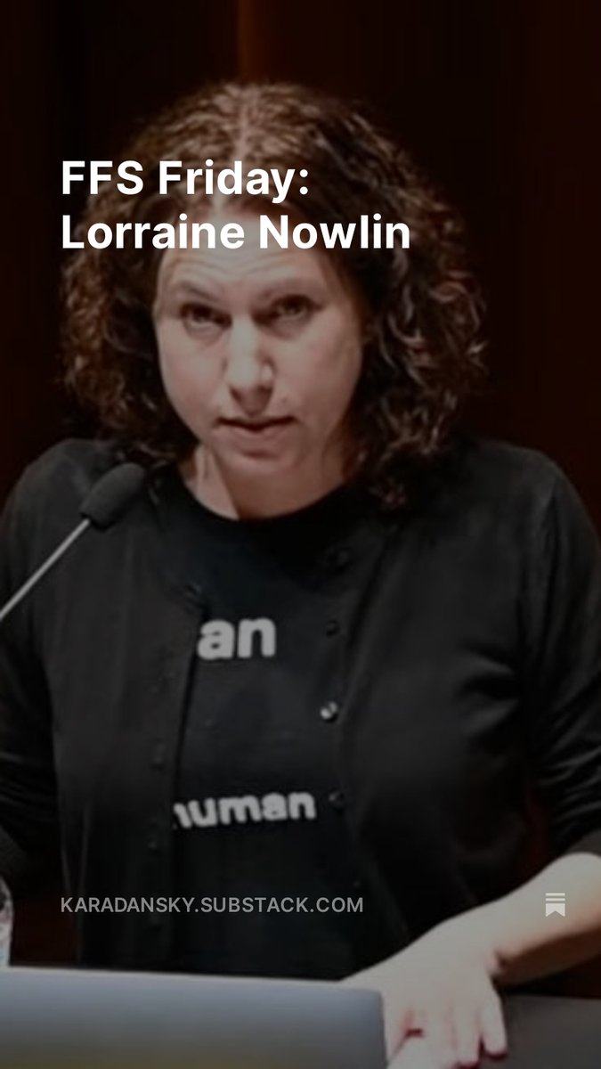 Today's FFS Friday honors Lorraine Nowlin, a board member of @WDI_USA and the coordinator of its Black Women's Caucus. @jahimes We see you. #FFSFriday #LetWomenSpeak @DeclarationOn karadansky.substack.com/p/ffs-friday-l…