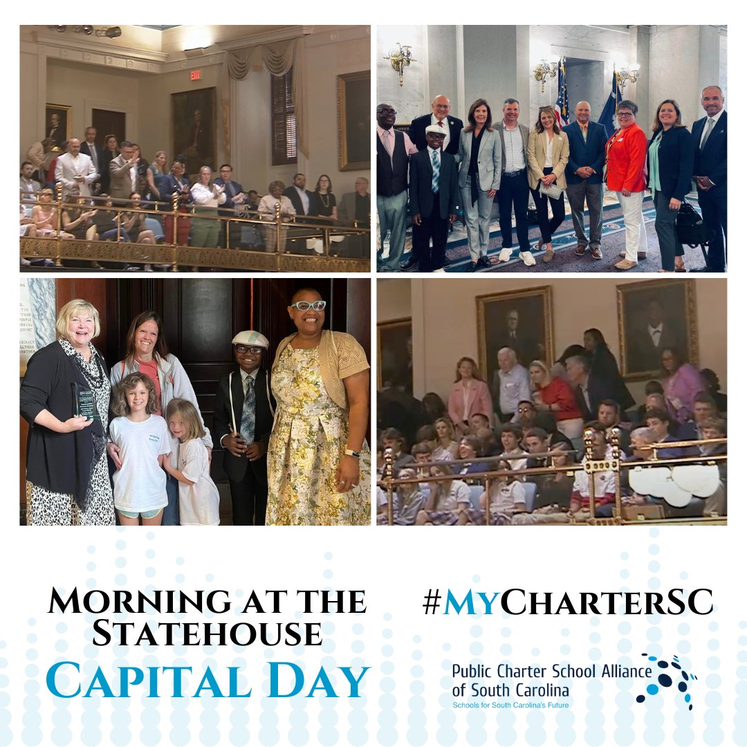 🏛️Another successful morning at the Statehouse this week for our Annual Capital Day! We shared our voices as we advocated for the needs of public charter schools in South Carolina. #MyCharterSC #CapitalDay #Advocacy