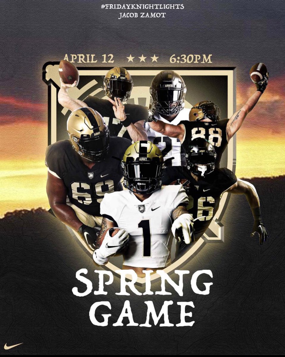 Excited to attend @ArmyWP_Football Spring game today with @CoachJeffMonken @Coach_Worley @CoachASmith3 #BeatNavy