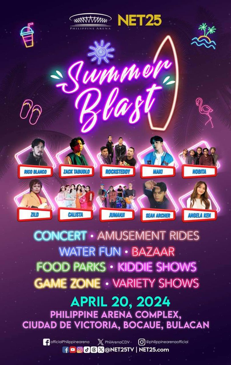 [🏃] 

❔: SUMMER BLAST
🤸: Philippine Arena Compex
🗓️: April 20, 2024

🔗: facebook.com/share/p/p8PhZm…

#SummerBlast2024 #PhilippineArena
#Maki @clfrnia_maki