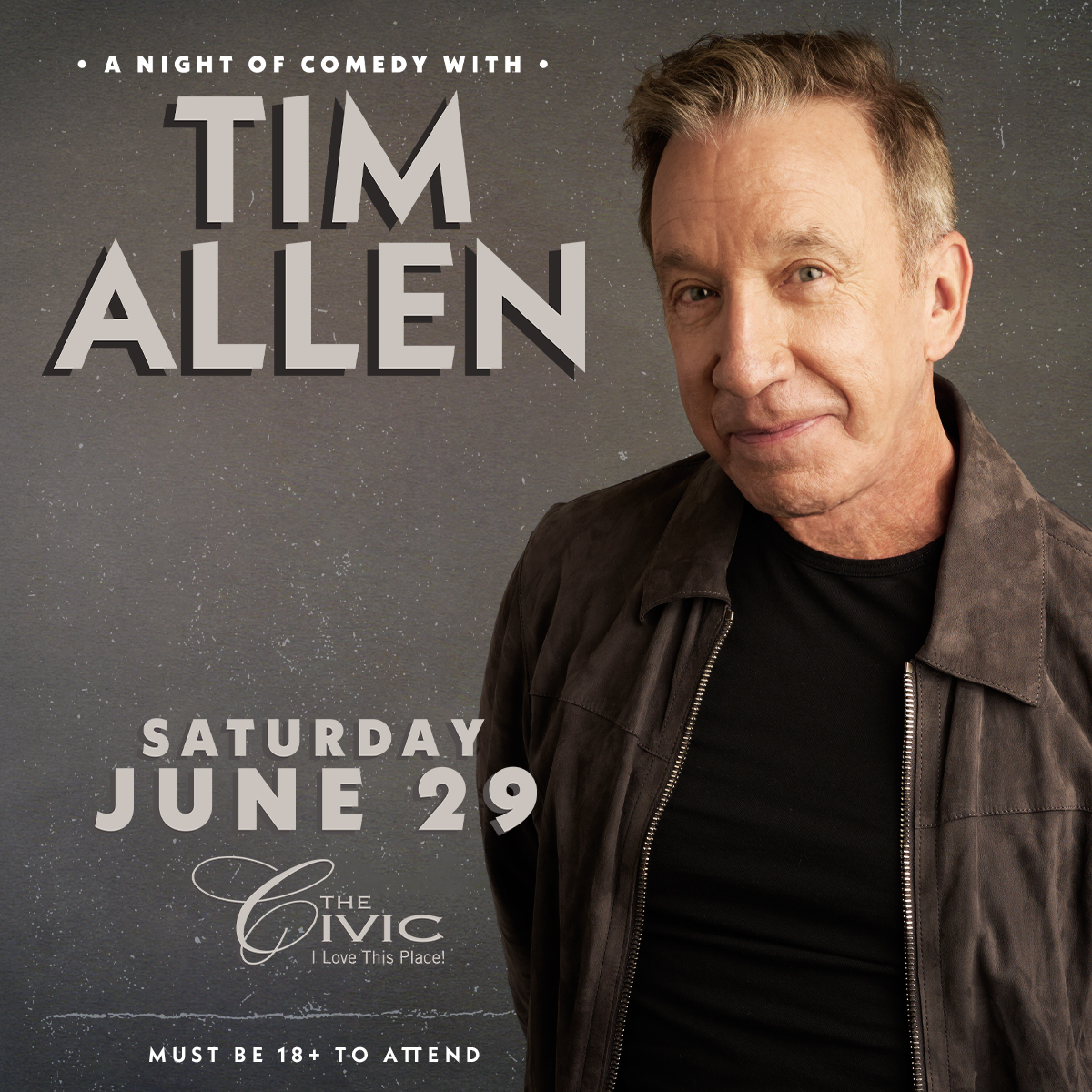 PRESALE! Get your tickets for A Night Of Comedy with Tim Allen June 29th at the Akron Civic Theatre. Get your tickets today with code: TIM 📷ticketmaster.com/event/05006076…