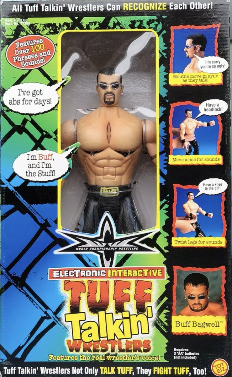 #FlashbackFriday! Probably the weirdest action figure WCW produced of me back in the day! Which figure was your favorite? #SmackDown #WWE #FBFriday