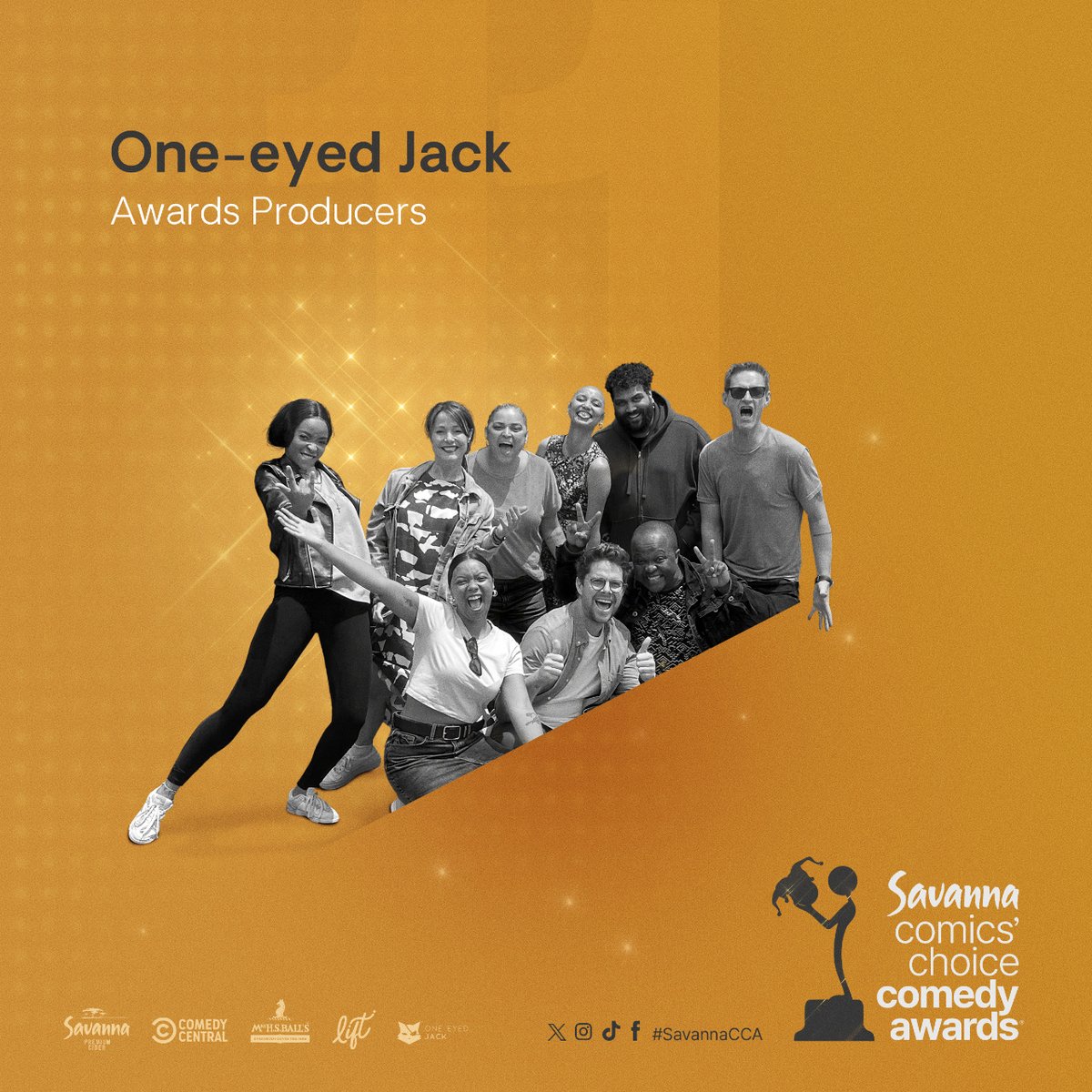 Meet the team behind the scenes! @OneEyedJackSA our Awards Producers, masters of events for local and global brands. Handling PR, communications, brand marketing, launches, and activations. Partnering with the best, we're ready for the BIGGEST night in comedy! #SavannaCCA