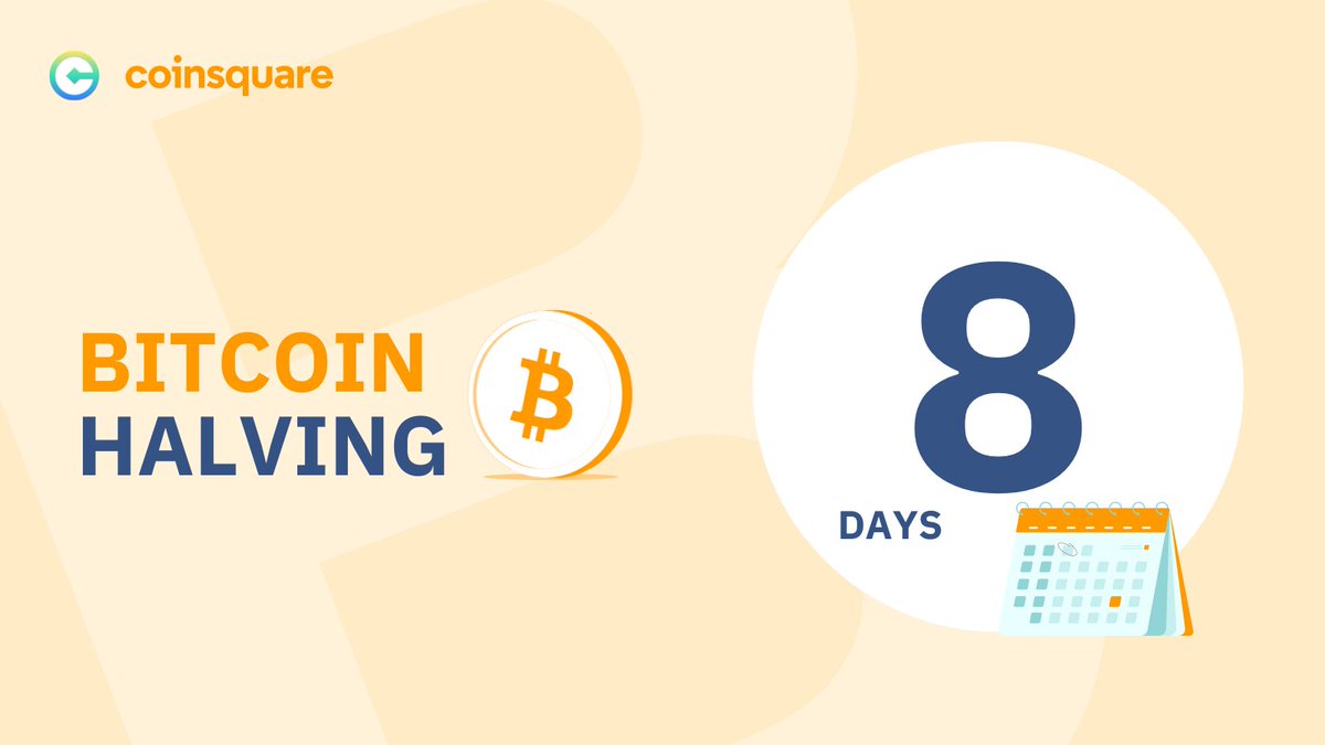 COUNTDOWN: 8 days until #BITCOIN HALVING 🚀 Did you know that Tesla, MicroStrategy and Square are amongst the top 10 public companies that hold $BTC? 🏦 Who do you think will join next? 🤔👇