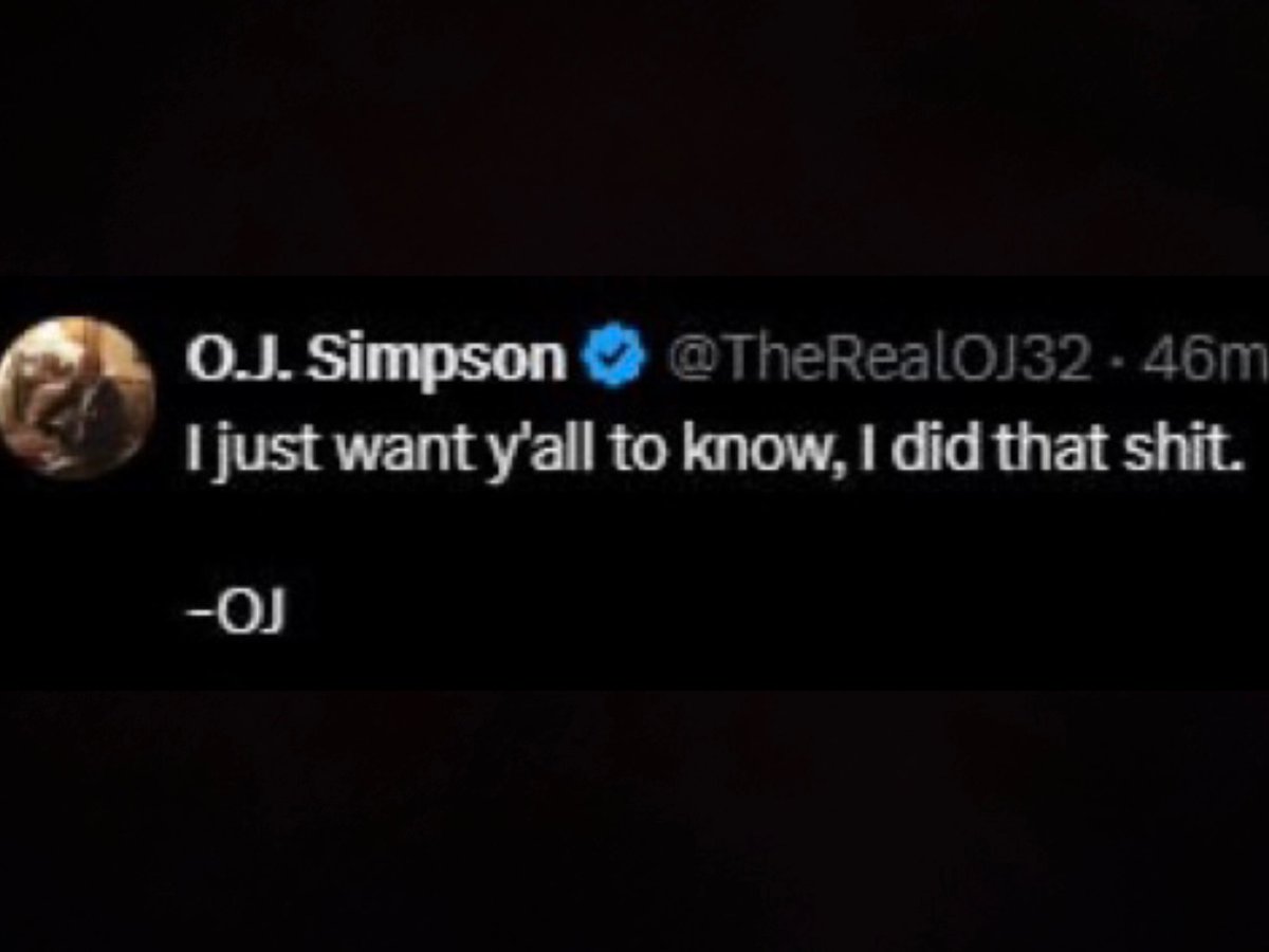 OJ’s final words.