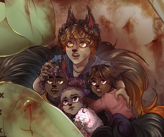 minn0xx's tweet photo. (TW|| Blood and implied gore)

#oc #originalcharacter #originalcharacters #cyclopsoc #werewolfoc #howheartswouldtell

Family bonding time https://t.co/XLFfMO2BPZ