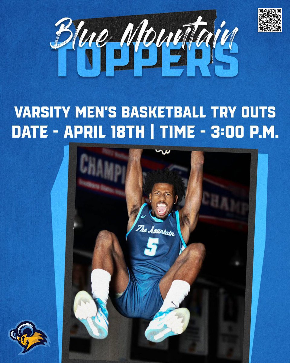 7 Days to Open workout!!! 

The BMCU Men’s Basketball Team will host tryout Thursday April 18th, 2024 at 3:00pm. 

Where: Tyler Gymnasium on the Campus of Blue Mountain Christian University

Tap on the link Below. 

form.jotform.com/240935643139157