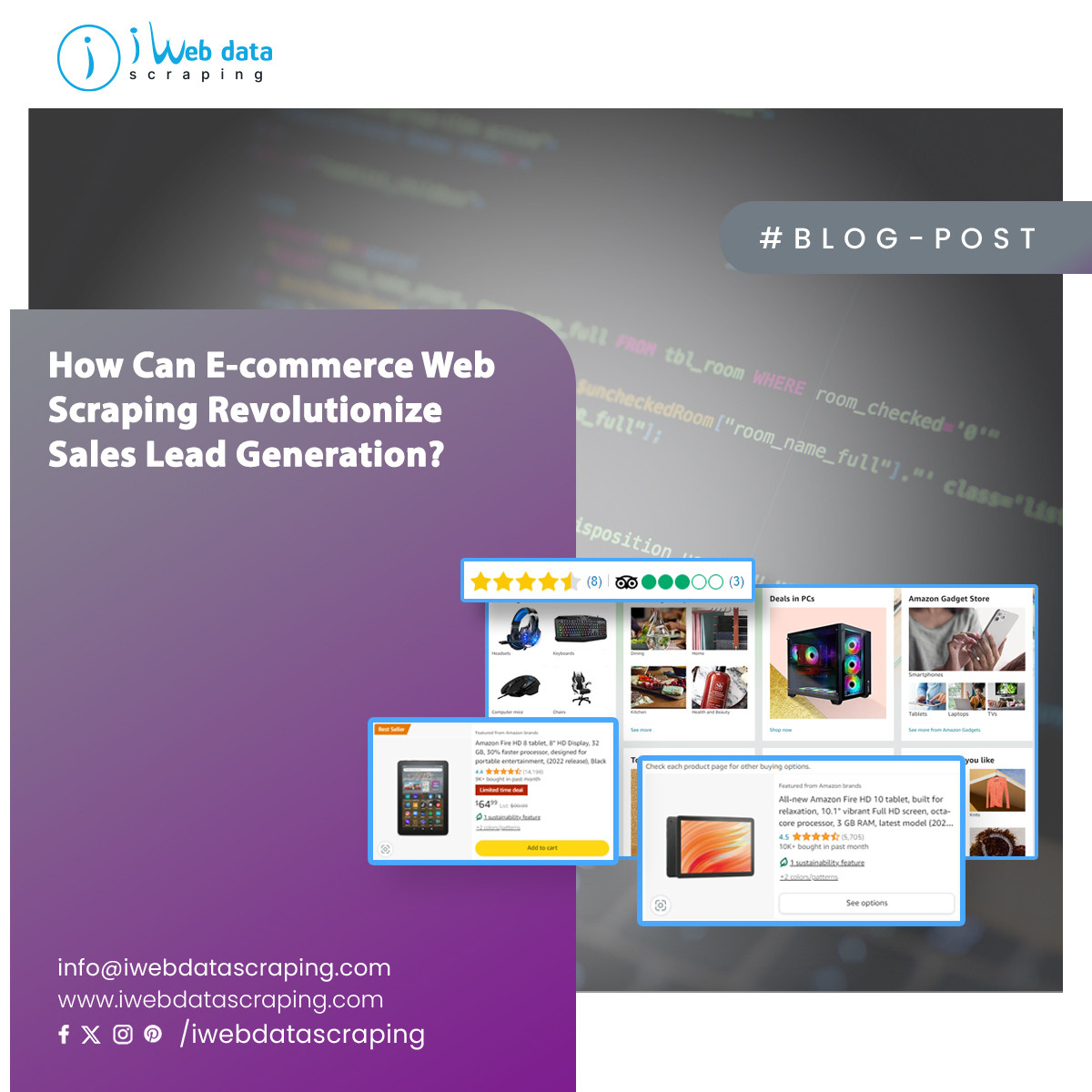 iwebdatascrape's tweet image. #Ecommercewebscraping optimizes sales lead generation, collecting valuable insights from online platforms to enhance marketing strategies & sales efforts.
iwebdatascraping.com/e-commerce-web…
#LeadGeneration #WebScrapingforLeadsGeneration
#WebScrapingServices #eCommerceScraper #UK #USA #UAE