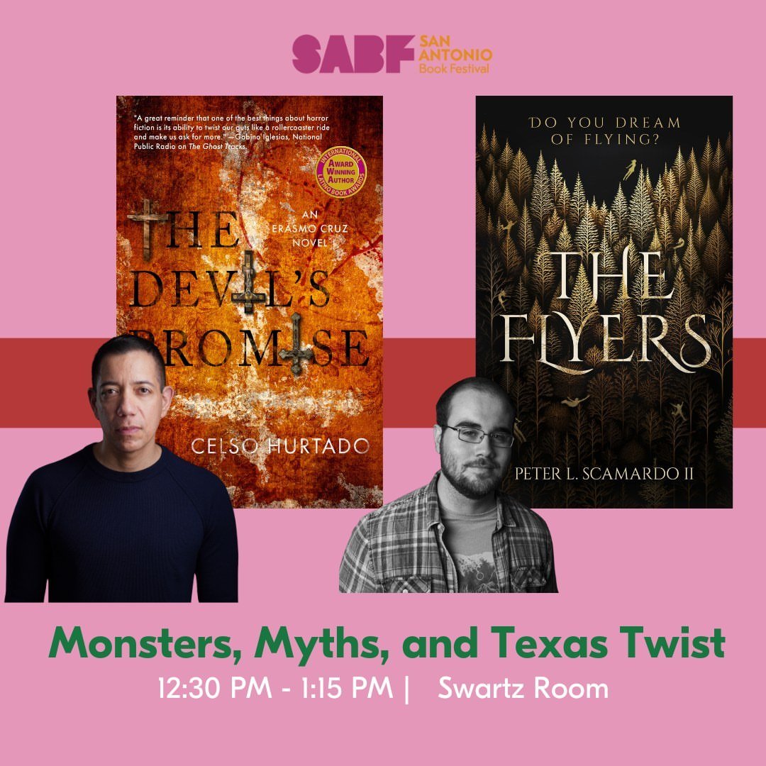 Tomorrow! I'll be at the San Antonio Book Festival with @PLScamardo2 discussing our latest books. Tons of great authors will be there throughout the day. Come out if you can!