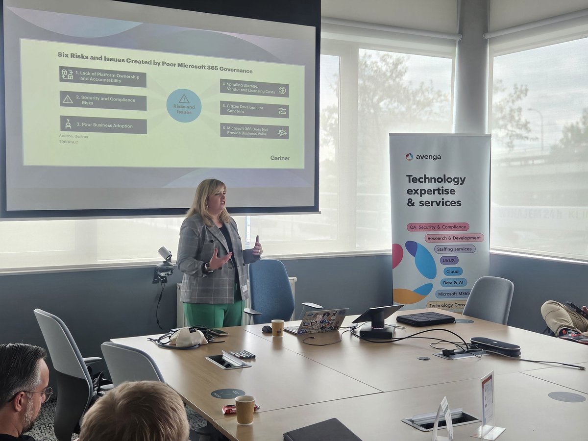 Phenomenal presentation at #CollabDaysPL by Kas Nowicka 🩵 "Back to the Basics: Understanding Governance in the Context of #Microsoft365"
Last session of the day! 😱