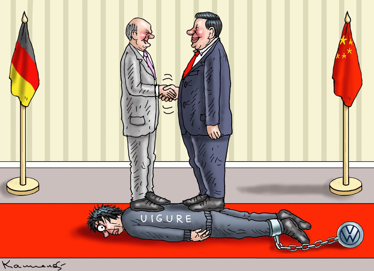 SCHOLZ BESUCHT XI UND VW-UIGUREN Bitte lesen: dw.com/de/scholz-in-c… facebook.com/humorkamensky/ humor-kamensky.sk twitter.com/MarianKamensky1 #Hamas #XiJinping #Ukraine #Putin