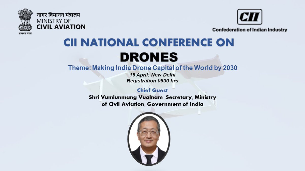Join us for the CII National Conference on Drones. Engage with industry experts, policymakers, and government officials in insightful discussions on shaping the future of drone technology in India Register now at: cam.mycii.in/ORNew/Registra… #Innovation #FutureTech