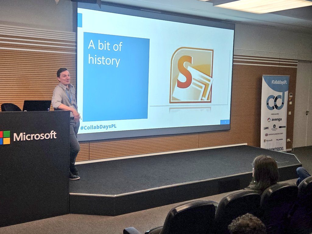 Last session of the day! "Things I can do with #SharePoint Embedded "- top-notch session at #CollabDaysPL by Marcin Wojciechowski 🩵
