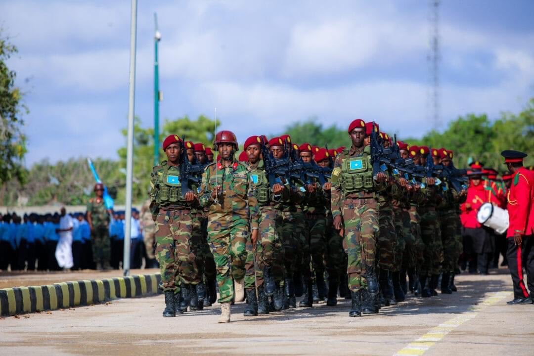 Today, we salute the fearless men and women of the #SomaliaNationalArmy on their remarkable 64th anniversary. Your unwavering commitment to safeguarding our nation's sovereignty inspires us all. Thank you for your sacrifice and service. Happy anniversary, Somalia National Army.