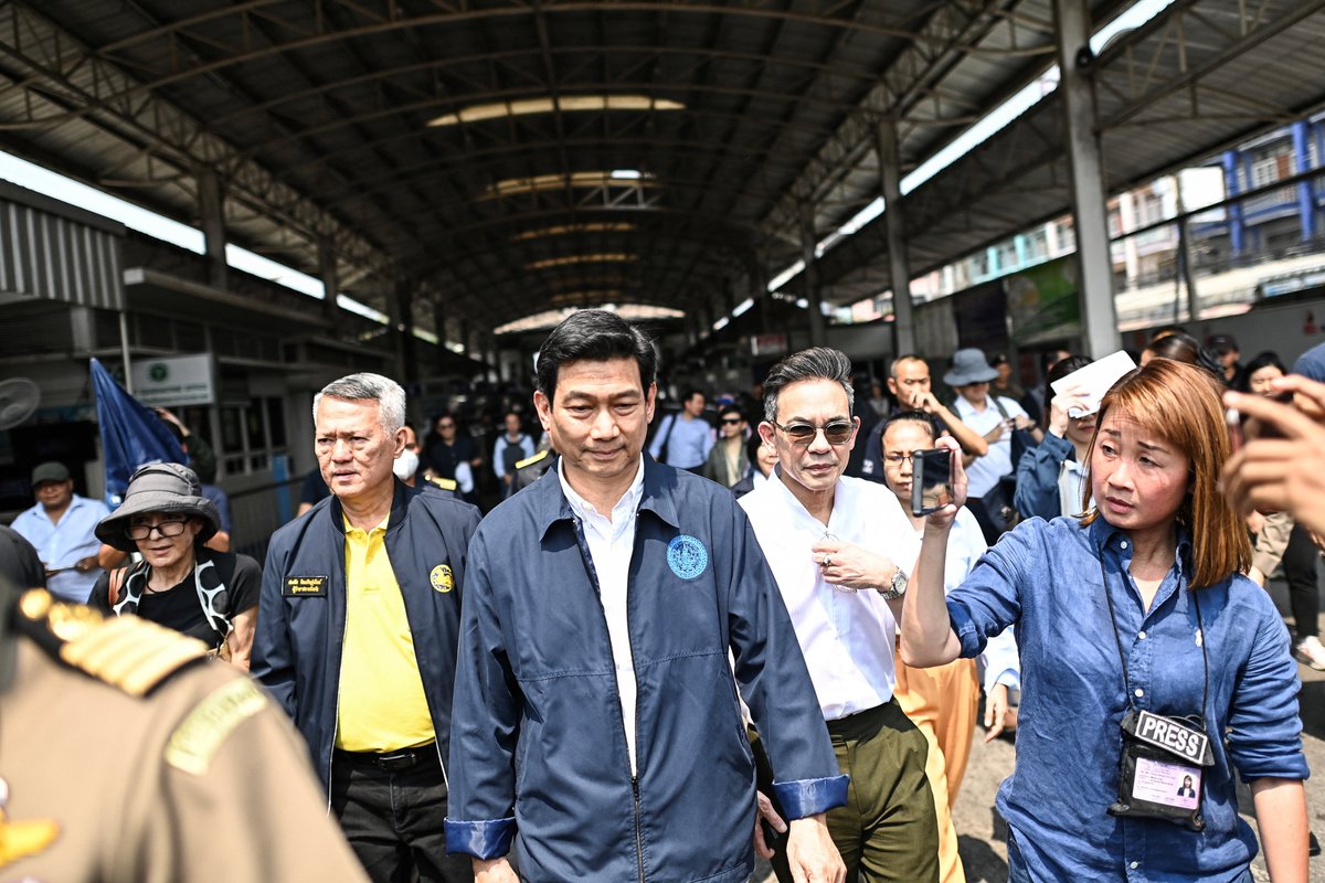 Thailand's Foreign Minister Parnpree Bahiddha-Nukara visits the Myanmar border on April 12, 2024, following days of clashes that have dislodged Myanmar junta troops from their positions in a trade hub Myawaddy on Myanmar’s side. (Photo : AFP)