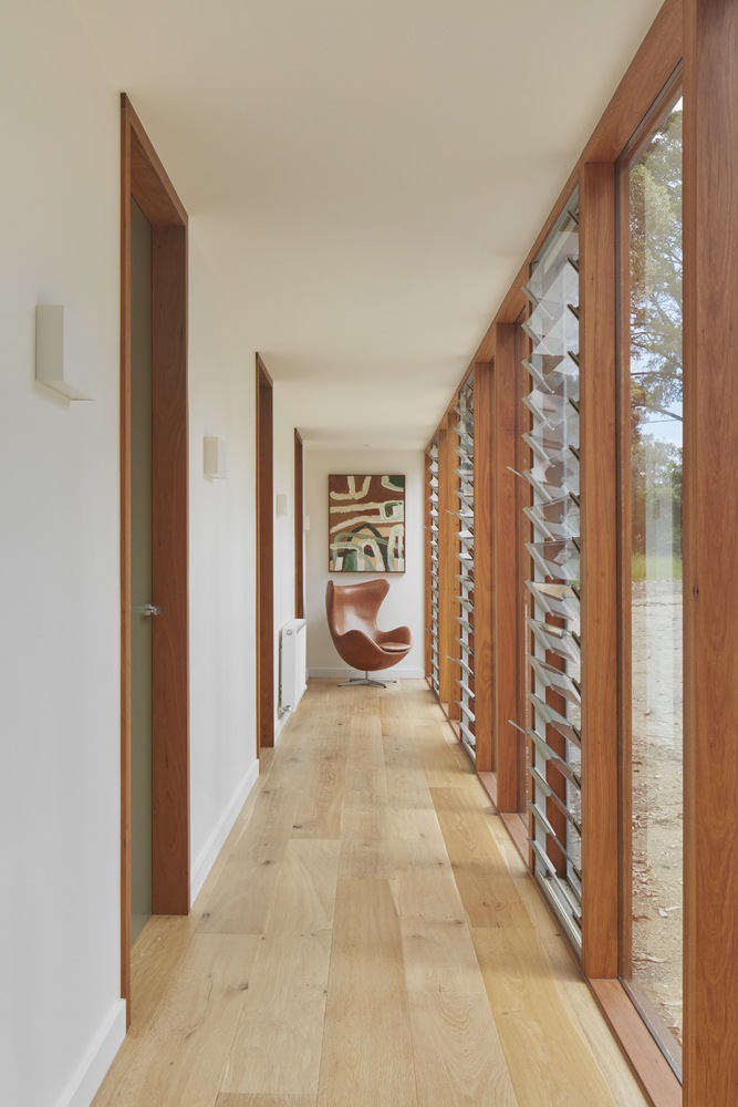 A 1980s compact project home, reimagined to be a modern, bush-inspired family residence —Marine House, Bryant Alsop. Shoreham, Victoria, Australia.