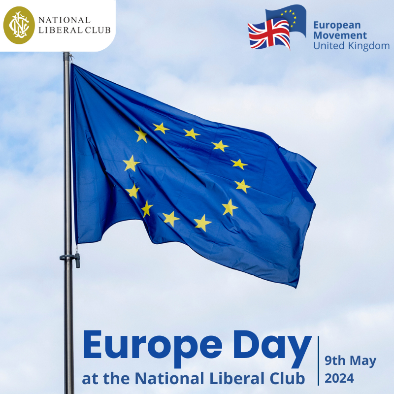Join us on the Terrace to celebrate Europe Day at the National Liberal Club! Embrace the ongoing spirit of unity with Europe and the European Union 🇪🇺. In proud partnership with @euromove. Link in bio for 🎟️