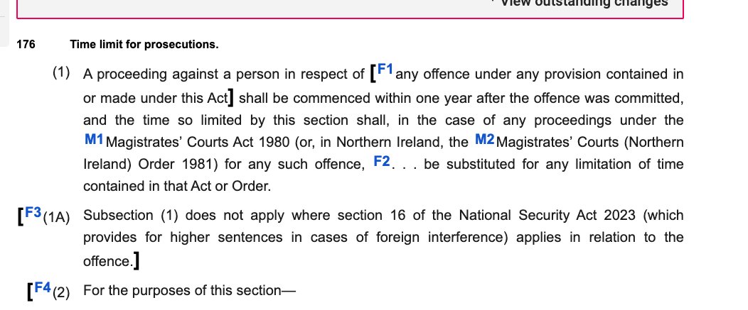 I don't want to be a spoilsport, but before the police spend lots of time investigating breaches of electoral law, isn't the time limit for a prosecution under the Representation of the People Act 1983 one year from the date of the offence (see s.176(1))? Paging: @Francis_Hoar