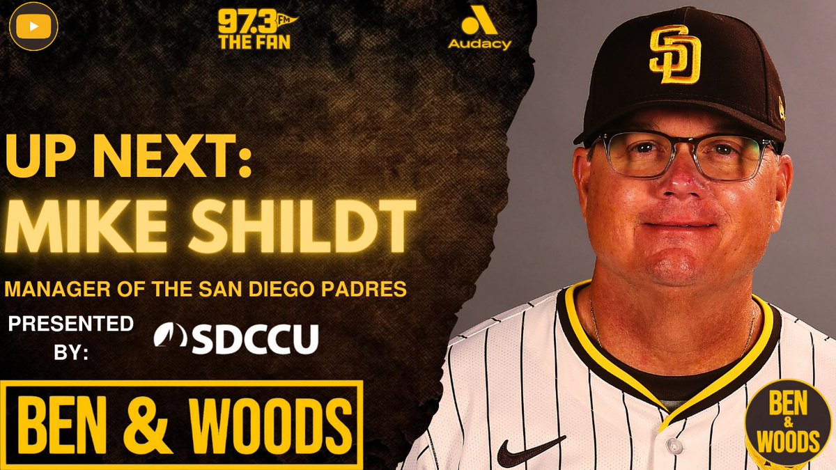 Padres skipper Mike Shildt joins the show NEXT for The Manager's Report as we get his thoughts heading into a weekend series with the dodgers! 📻 @973TheFanSD 📱 @Audacy App WATCH: youtube.com/watch?v=K-FuSp…