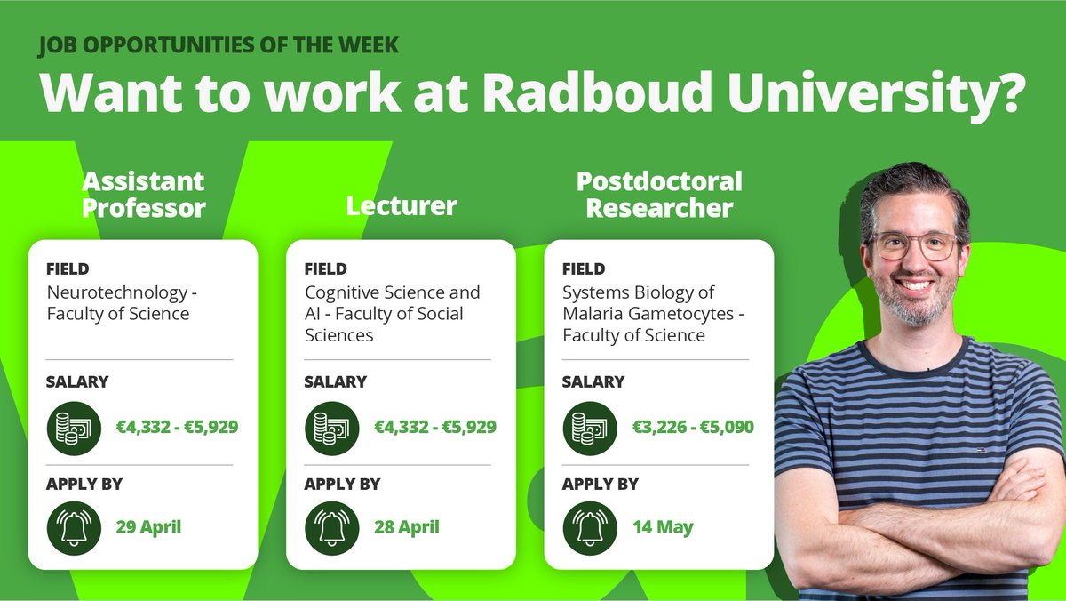 🌷Up for a new perspective on your career? Come and work at Radboud University. We have lots of new #job opportunities for you at ru.nl/en/working-at/…