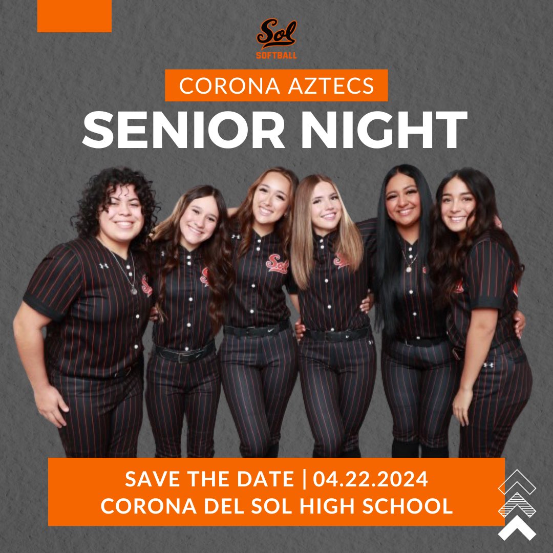 🥎 Save the Date 🥎 Please join us in celebrating our six seniors - Olivia, Trinity, Alyssia, Abby, Siena and Leah in their LAST home game, Monday the 22nd. Game is at 3:45pm with the celebration to follow immediately after the game 👩🏻‍🎓🧡💛 #Classof2024 #SeniorNight @RoserGail