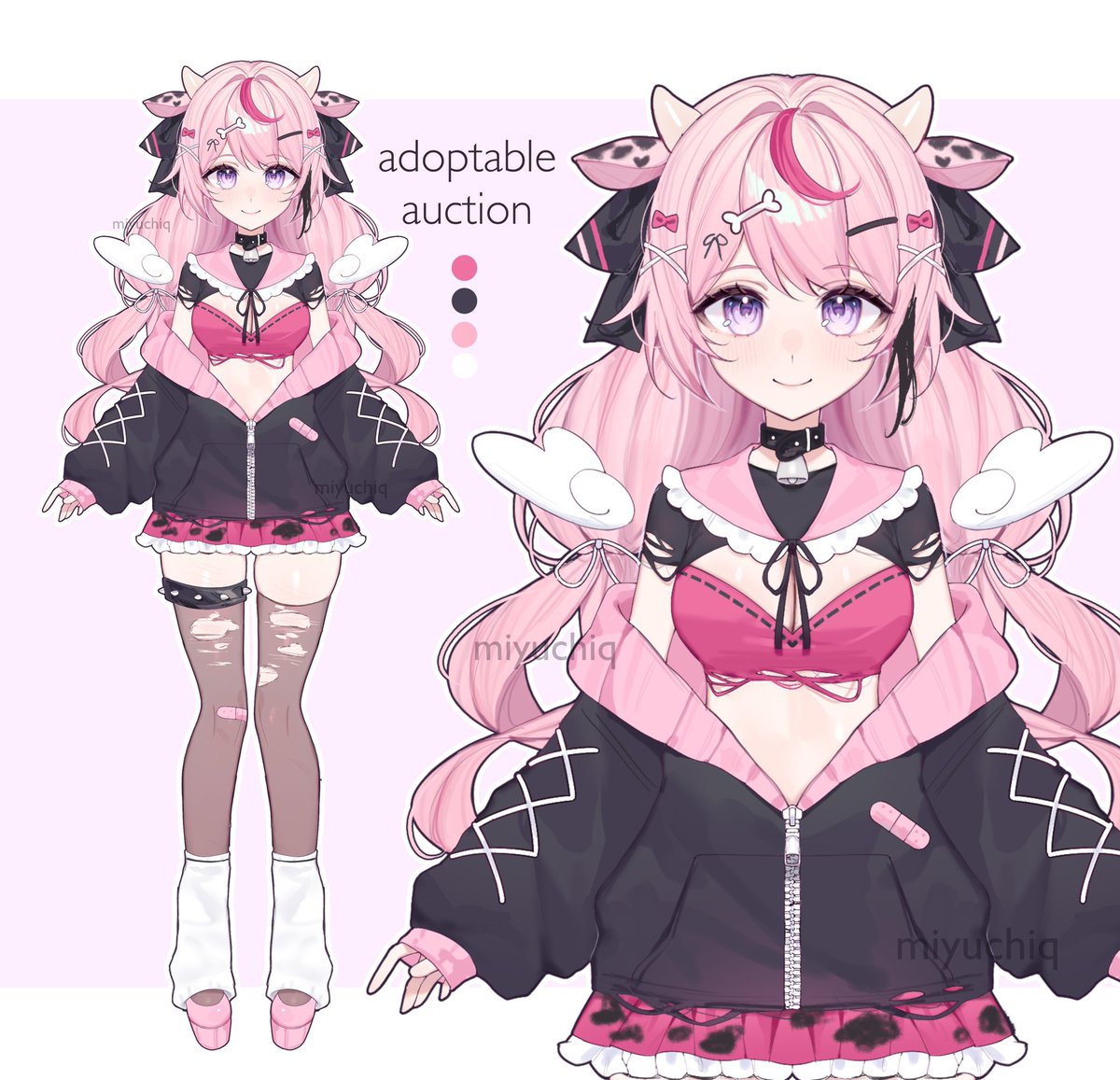 reupload 

🐮 ADOPTABLE auction

SB: $15
MIN: $1
AB1: $100 (personal use)
AB2: $300 ( commercial/vtuber use)

feel free to comment or DM for bid! 

🌷 payment: Boosty/HipoLink (works with cards and paypal)
auction below / extra info below

#adoptable #adoptauction