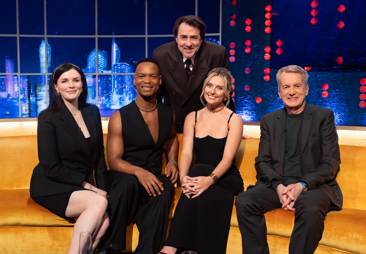 We’re back tonight! Join us for an amazing line up of guests, including Frank Skinner, @PerrieHQ, @jojo_radebe, @WeeMissBea and @KasabianHQ who’ll be performing live in the studio!