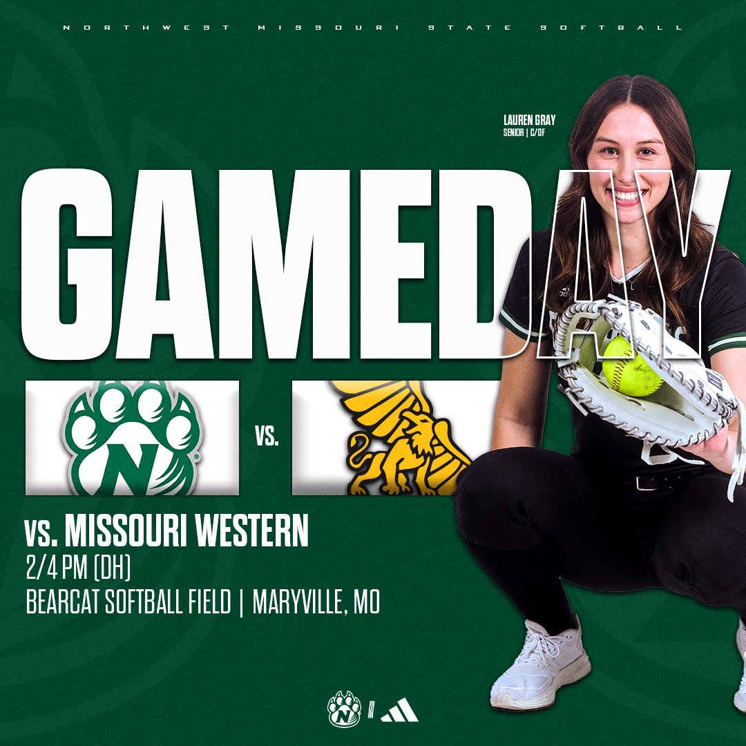 𝙂𝘼𝙈𝙀 𝘿𝘼𝙔 against the Griffons!

🆚: Missouri Western
🏟️: Bearcat Softball Field
📍: Maryville, MO
⏰: 2/4 PM (DH)
📺: bit.ly/3LN76FT
📊: bit.ly/3Pcrwd0

💥 FREE T-SHIRT GIVEAWAY, courtesy of Student Body (<a href="/jimgoecken/">Student Body</a>) and <a href="/PSubMaryville/">Planet Sub Maryville</a>

#OABAAB