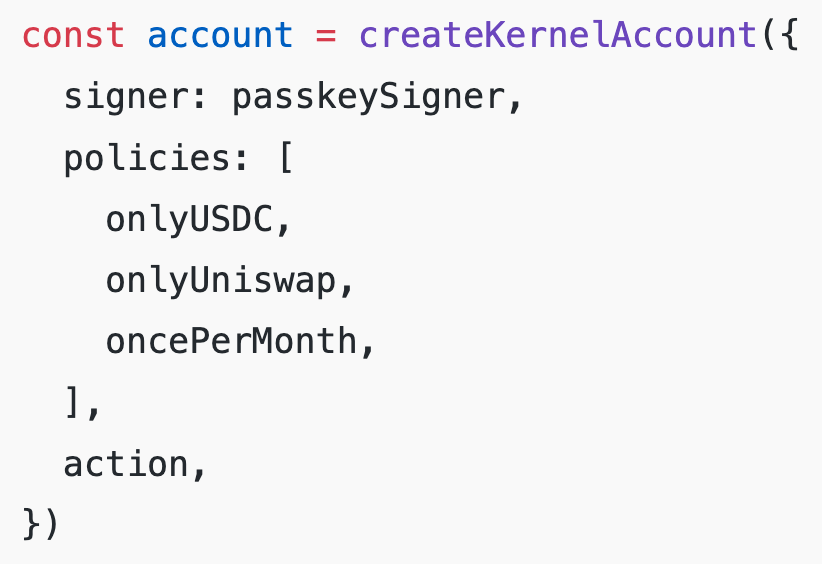 zerodev_app's tweet image. Kernel just crossed 3 million accounts -- the most of any AA accounts by far 🚀
Now introducing -- Kernel v3 🔥
✅ First modular account for EntryPoint 0.7
✅ First audited account for ERC-7579
And most importantly:
✅ First account with *composable permissions*
Thread 👇