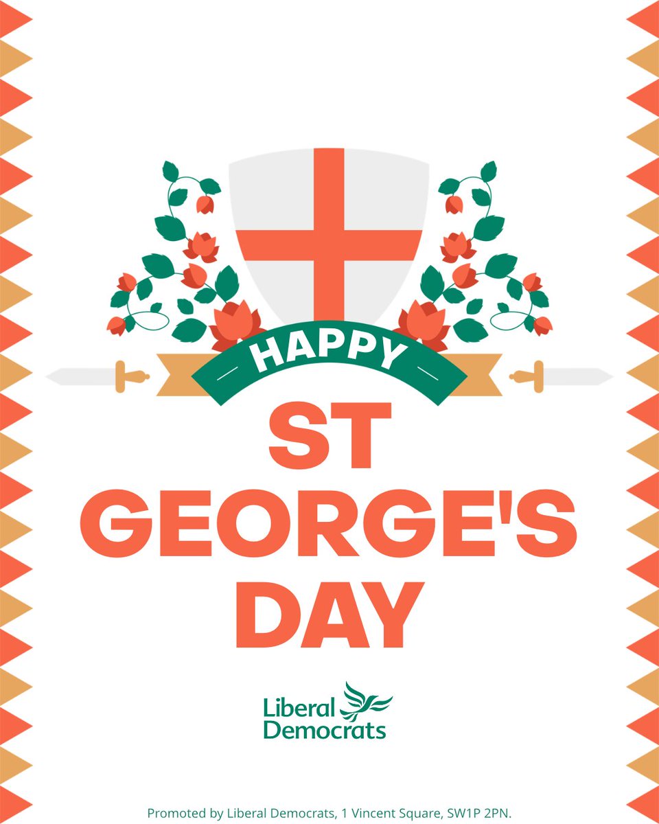 Happy dragon slaying to all those celebrating St George's Day. No purple and blue to see here. 😉
